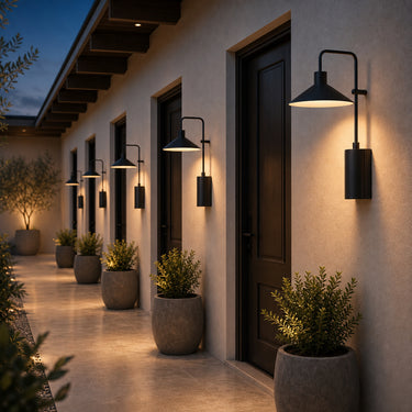 Modern Wide Cone Outdoor LED Wall Light - product image 3