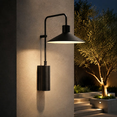 Modern Wide Cone Outdoor LED Wall Light - product image 4