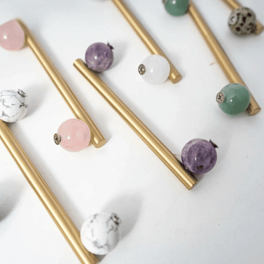 Natural Marble Brass Cabinet Handle - product image 3