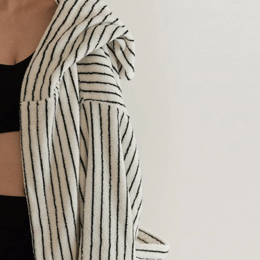 Niven Fine Stripe Organic Cotton Bathrobe - product image 3