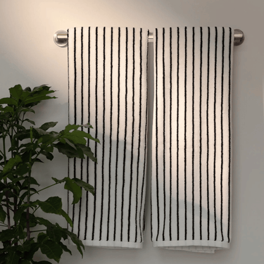 Noir Stripe Cotton Towel - product image 4