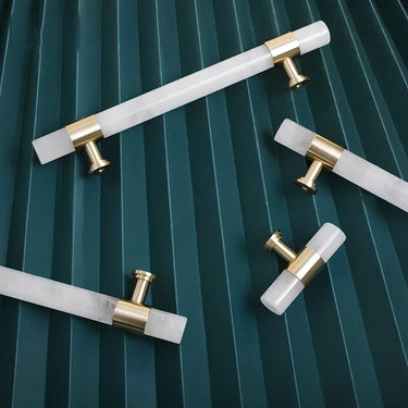 Renzo Marble Brass T-Bar Cabinet Handle - product image 4