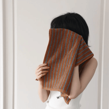 Retro Rust & Turquoise Stripe 100% Cotton Towels - product image 3