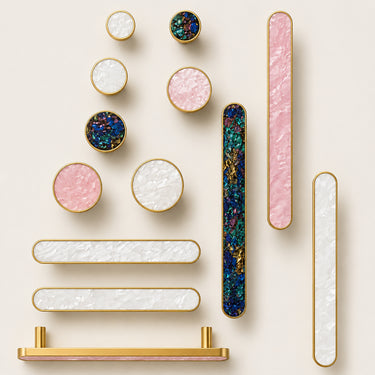Shell Color Solid Brass Cabinet Knobs - product image 3