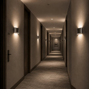 Silver Curved Up Down LED Wall Light - product image 2