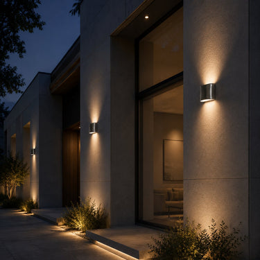 Silver Curved Up Down LED Wall Light - product image 3