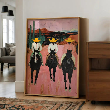 Southwestern Cowboy Cotton Canvas Wall Art - product image 3