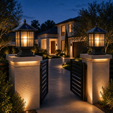 Traditional Black Aluminum Outdoor Pillar Light - product image 2