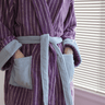 Vela Organic Cotton Stripe Bathrobe - product image 1