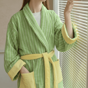 Vela Organic Cotton Stripe Bathrobe - product image 3