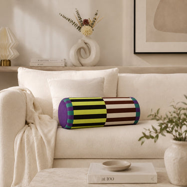 Velvet Geometric Neck Roll Pillow - product image 3