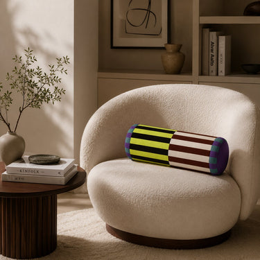 Velvet Geometric Neck Roll Pillow - product image 4