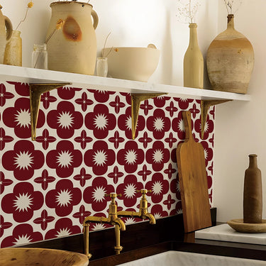 Virelle Retro Floral PVC Peel and Stick Backsplash Tiles - product image 2