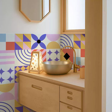 Virelle Retro Geometric PVC Peel and Stick Backsplash Tiles - product image 2